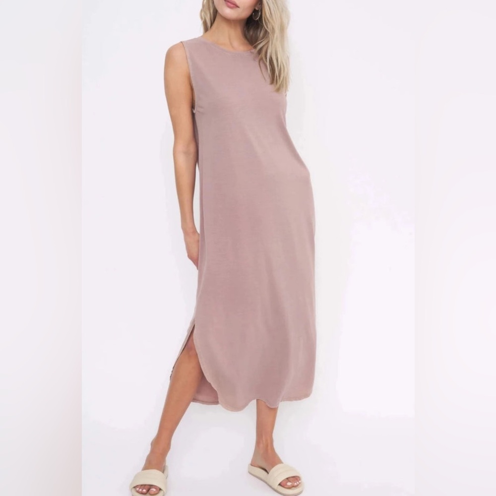 Project Social T Snap Out of It Tank Dress, Small, NWOT, Mojave Mauve, No Flaws